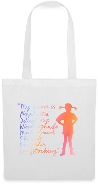 Pippi Langkous My Name Is … Bunt Tas Van Stof Schoudertas