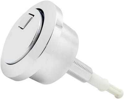 Toilet Doorspoelknop - Tankknop Vervanging - Dubbele Activering - Verborgen Stortbak - 1x1x1 cm - Zilver