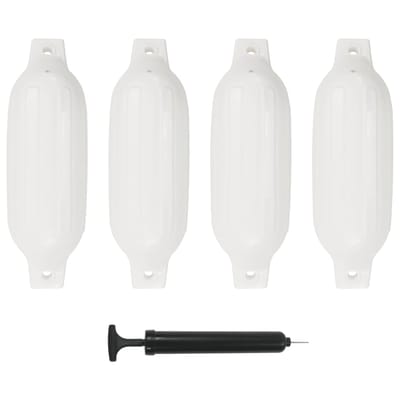 vidaXL - Bootstootkussens - 4 - st - Ø - 11x40 - cm - PVC - wit