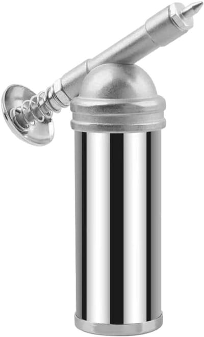 Hogedruk Olieman Vetspuit - Mini Vetspuit Machine - Kleine Onderdelen Smeren - Stabiele Olieafgifte - 80cc Capaciteit - Zilver