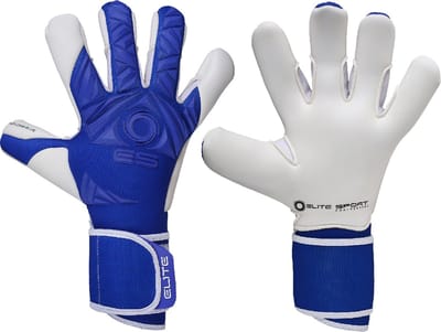 Elite Sport Neo Combi Keepershandschoenen - Wit / Royal | Maat: 7