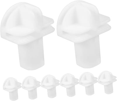 Plankconnectoren - Kastverbinders - Modulaire Kasten Maken - Verdikke Graansleuf - 8 Stuks - Wit