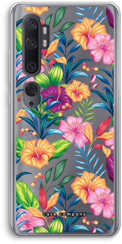 Case Company® - Hoesje geschikt voor Xiaomi Mi Note 10 Pro hoesje - Tropisch 2 - Soft Cover Telefoonhoesje - Bescherming aan alle Kanten en Schermrand