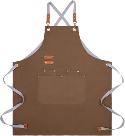 Waterdichte Keuken Schorten met 4 Zakjes, Verstelbaar Schort voor Koken, BBQ en Werk, Geschikt voor Mannen en Vrouwen