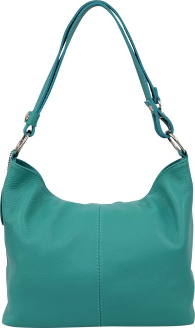 Dames lederen handtas schoudertas crossbodytas  hobo tas GL005 Turquoise