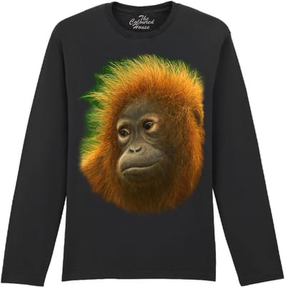 Orangoetan Fluffy Orangutan The Coloured House Longsleeve T-shirt XXL