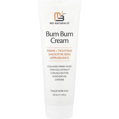M3 Naturals, Bum Bum Cream, Tropical Vanilla, 237Ml(8Fl Oz) white
