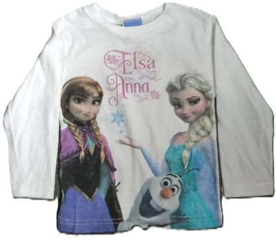 Frozen Disney Longsleeves - t-shirt - katoen - wit - maat 92 - 2 jaar