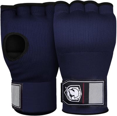 Gel bokshandschoenen - Halve vinger - Vechtsport training - Schokabsorberend gel - 69 cm armband - Blauw