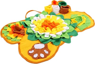 Snuffelmat Hond - Voedselpuzzel - Mentale Stimulatie - Met Piepers - 42 x 62 cm - Meerdere Kleuren