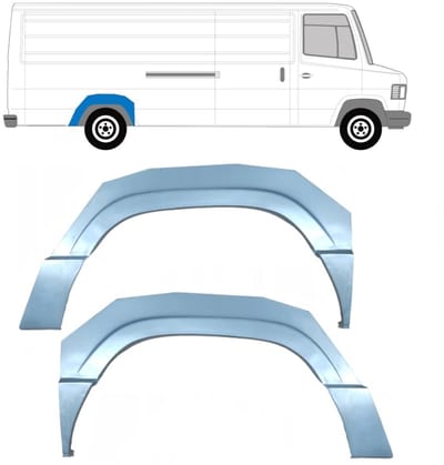 Reparatiepaneel achterspatbord voor Mercedes T2 1986-1996 / Links + Rechts / Set