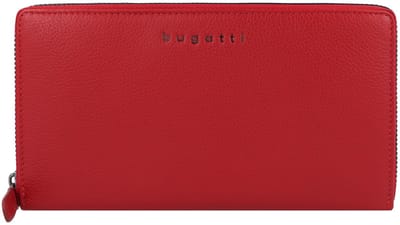 Bugatti Mira Portemonnee RFID-bescherming Leer 19 cm - Dames - Horizontaal - rot