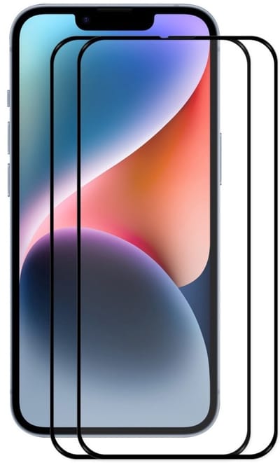 ENKAY Screen Protector - Geschikt voor iPhone 16e / 17e Screen Protector - ENKAY Full-Cover 9H Tempered Glass Duo-Pack - Zwart