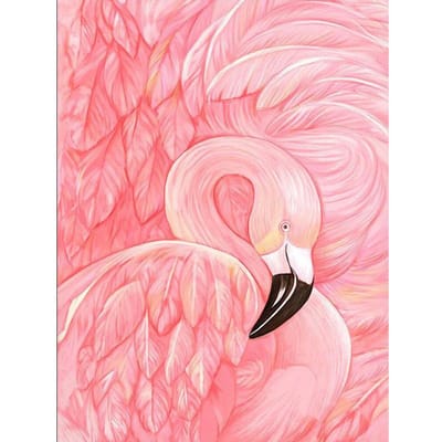 Diamant schilderij Cartoon Flamingo Foto Kralen Diamant Borduurwerk Cartoon Strass Schilderij 20X30CM pink