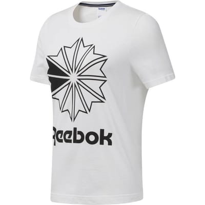 Reebok Classics Big Logo Graphic Tee - Maat XS - Dames Sportshirt - Black/White