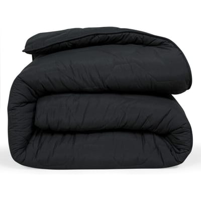 DoubleDry 2 in 1 Dekbed 240x200 - Lits Jumeaux wasbaar dekbed zonder overtrek - zwart