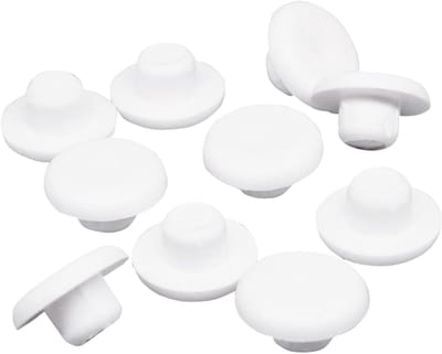 Gatstoppen - Boorgat afdekkers - Meubels afwerken - Kunststof afdekdoppen - 4 mm - Wit