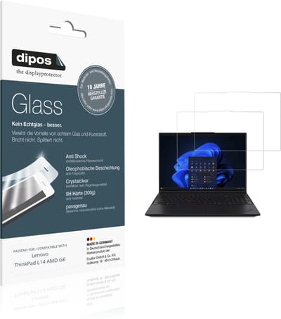 dipos – 2x Pantserfolie geschikt voor Lenovo ThinkPad L14 AMD G6 | 9H Screenprotector