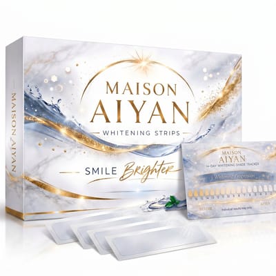 Maison Aiyan PAP+ Whitening Strips – Muntsmaak & Kleurkaart – Tanden Bleken– 14 Behandelingen