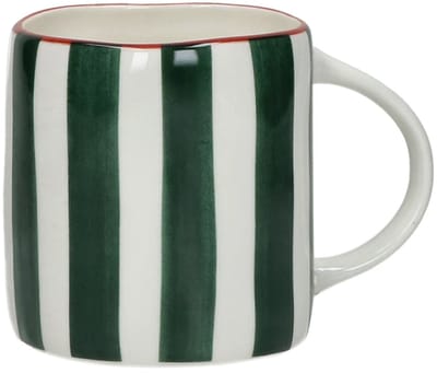 Pomax Mykonos beker met oor 12x8.5cm H9cm groen