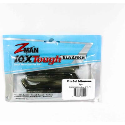 Zman Zacht Kunstaas Diezel MinnowZ 4 Inch 5/Pack Ayu (5223) blue