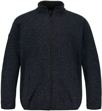 JAY-PI - Heren - Jasje van gebreid fleece - Donkermarine - Maat 8XL
