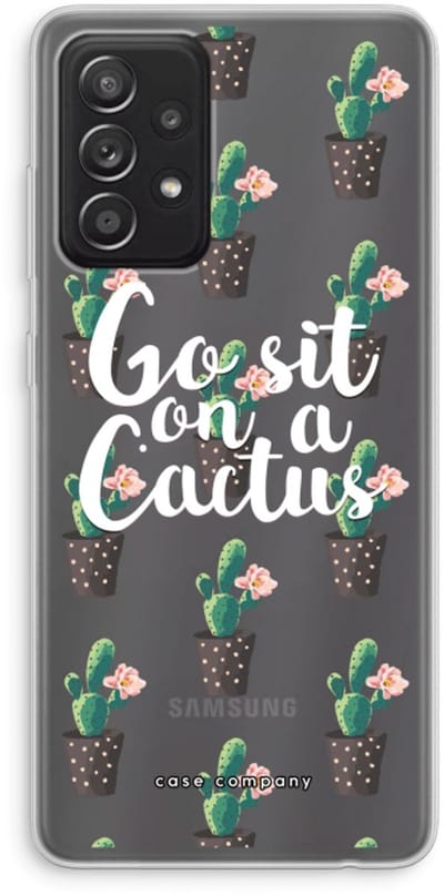 Case Company® - Hoesje geschikt voor Samsung Galaxy A52s 5G hoesje - Cactus quote - Soft Cover Telefoonhoesje - Bescherming aan alle Kanten en Schermrand