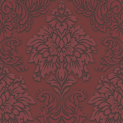 ORNAMENTEN BEHANG | Barok - rood zwart zilver glitter - A.S. Création Metropolitan Stories