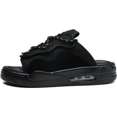 Heren Comfortabele Pantoffel Man Luxe 2024 Woonkamer Pantoffels voor Man Zomerschoenen 2024 Volwassen Heren Sandaal Teenslipper Huis Thuis 39 black