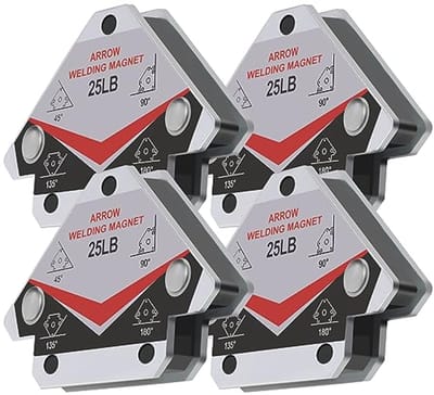 Zware Lasmagneet Set van 4 - 11,3 kg Hechting voor Efficiënt Lassen