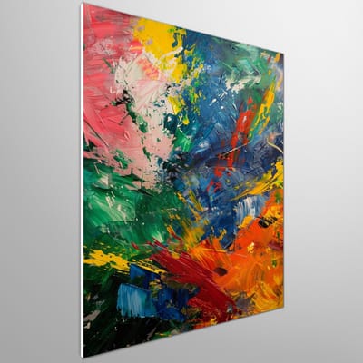 Abstracte kunst | Abstractie in kleur: een verbeelding van de diepste emoties | Kunst - 60x90 centimeter op Forex | Foto op Forex