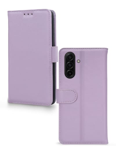 Mobilize Telefoonhoesje geschikt voor Samsung Galaxy A26 Hoesje | Mobilize Premium Gelly Bookcase Portemonnee | Pasjeshouder voor 3 Pasjes | Telefoonhoesje voor Pinpas / OV Kaart / Rijbewijs - Paars