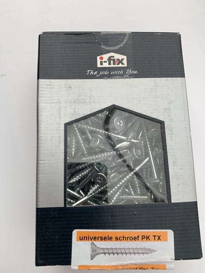 Ifix. Universele hout schroef pro. platkop-torx 4,5x50mm. lang. per 150spaanplaat schroeven.