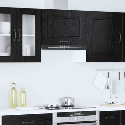 vidaXL - Vaatwasserpaneel - Kalmar - Zwart - Eiken - 60 - x - 31 - x - 40 - cm