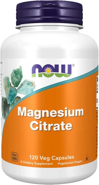 Now Foods Magnesium Citrate (120 vcaps) Unflavoured - Vitaminen, mineralen & gezondheid - Mineralen