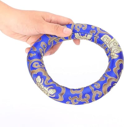 Meditatie Sound Bowl Kussen van 16 cm - Zachte Brocade Ring Kussen voor Zingen en Chanting met 7-10 Inch Diameter