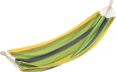 J-Line hangmat Strepen - katoen/polyester - groen/geel/blauw