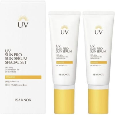ISA KNOX UV Sun Pro 365 Essentieel Zonneserum SPF50+ PA++++ Dubbele Set 40ml x 2 white