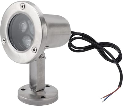 JHUBERS- Vijverlamp 3W LED - Waterdicht IP68 - Roestvrij Staal - Energiebesparend - Onderwaterinstallatie - Warm Wit Licht - Onderwaterlamp