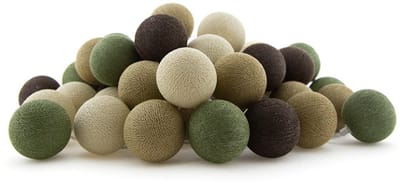 Cotton Ball Lights - LED lichtslinger voor binnen - Handgemaakt en Fairtrade - 50 lampjes - Wanderlust