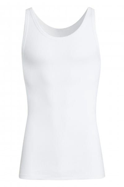 Con-ta - 2-pak heren singlets 740/6720 met ribbel - wit - maat 12 (6XL)