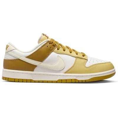 Nike Dunk Low Retro - Maat 41 - Bronzine/Saturn Gold/Sail/Coconut Milk / Bruin Geel - Dunk - Lifestyle - Heren Sneakers voor Mannen