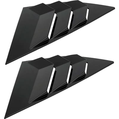 2 stuks Achterruit Lamellen Auto Achterruit Jaloezieën Zijrooster Lamellen Ventilatieopening Vervanging voor   Focus ST RS MK3 Hatchback gray