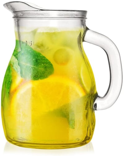 Glazen Schenkkant - 500 ml - Glazen Kan voor Thee, Water en Sap - Hittebestendig Glas - Kleine Glazen Karaf