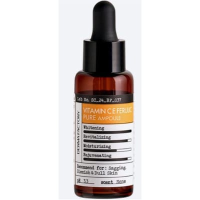 [Certifié VEGAN] The Derma Factory Ampoule Vitamine C Pure 15% E Acide férulique 22ml black