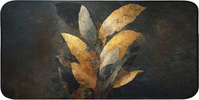 WC mat 120x60 cm - Antislip - Gouden Bladcompositie – Botanische Luxe - Toiletmat - Vloermat - Douchemat - Toilet tapijt - Toiletmatten