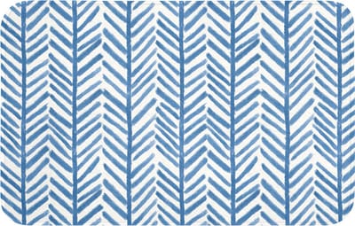 WC mat 80x50 cm - Antislip - Patroon - Streep - Blauw - Toiletmat - Vloermat - Douchemat - Toilet tapijt - Toiletmatten