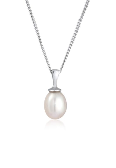 Elli - Halsketting - Dames Tijdeloos Filigraan met zoetwater gekweekte parel in 925 Sterling Zilver Verguld - Dames