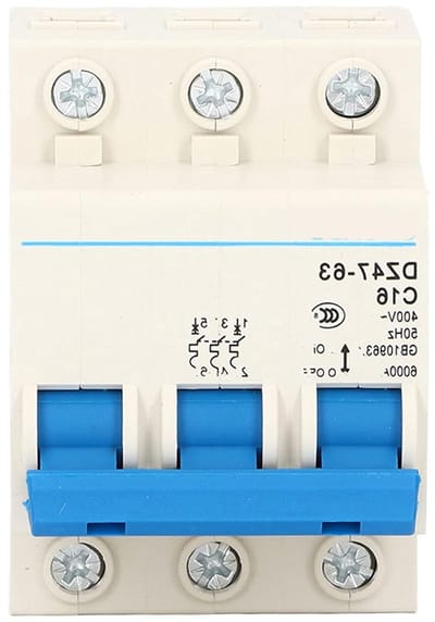 DZ47-63 C16 3-polige 16 A stroomonderbreker voor bescherming van laagspanningsinstallaties, AC 400 V, betrouwbaar en veilig