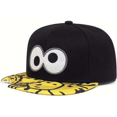 Cartoon Grote Ogen Koekje Hap Blauwe Snapback Pet Volwassenen Buiten Reizen Verstelbare Zon Baseball Sportpet Zonbescherming Pet Adjustable white